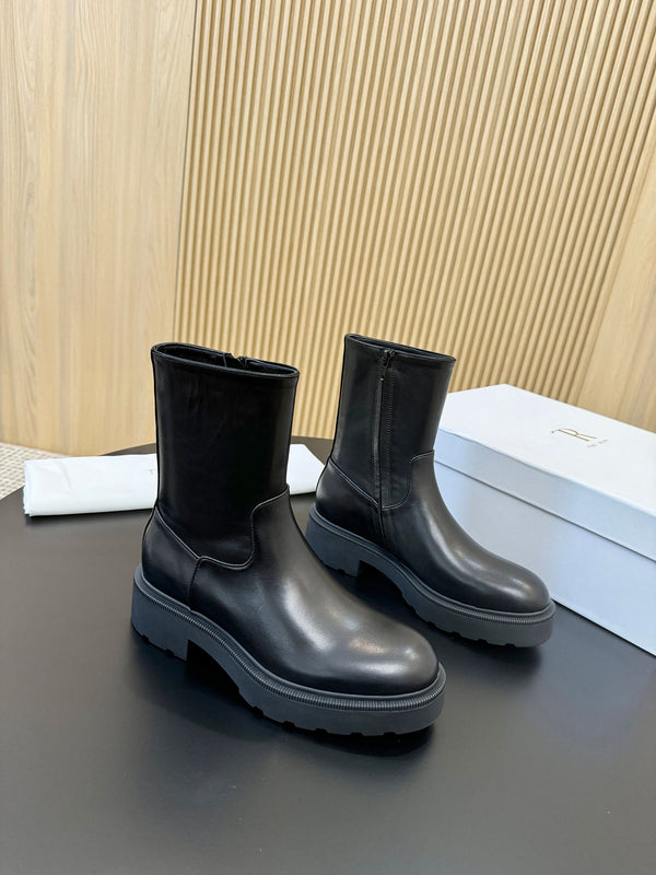 The Row Nobilis Boots Black Cowhide 455863