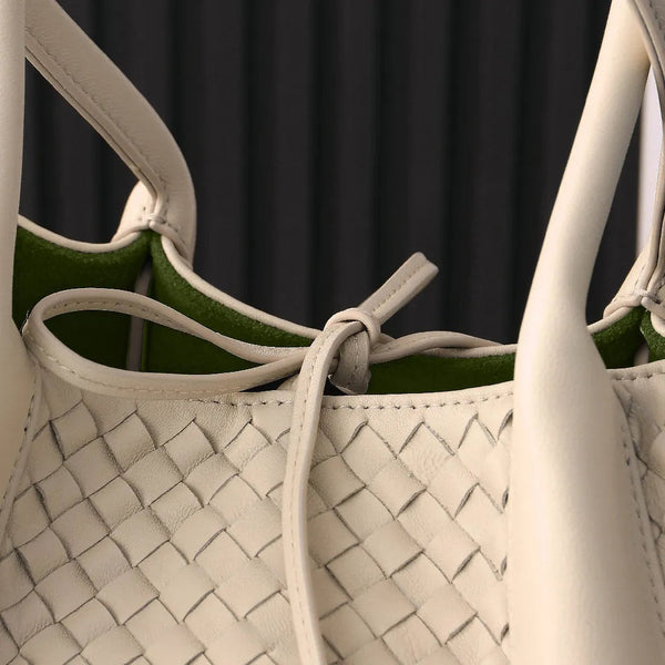 BV Pinacoteca Bag 43cm Beige Intrecciato Calfskin & Suede