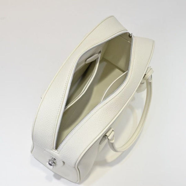 Borsa The Row India 32cm in pelle di vitello bianco sporco