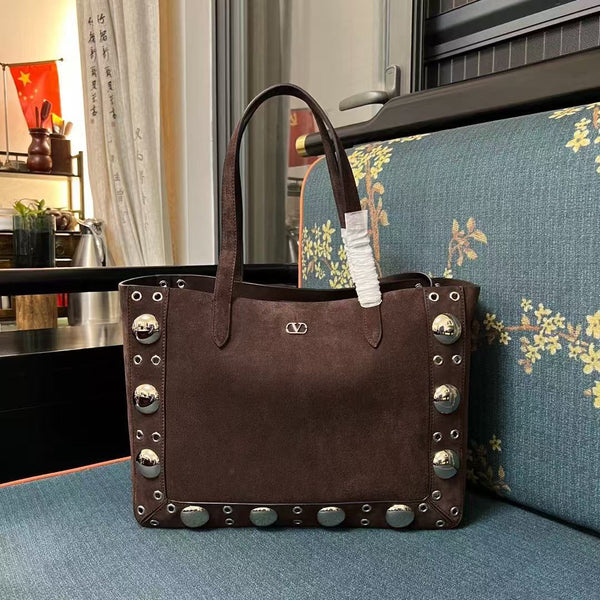 Valentino Garavani Nellcôte Suede Shopping Bag
