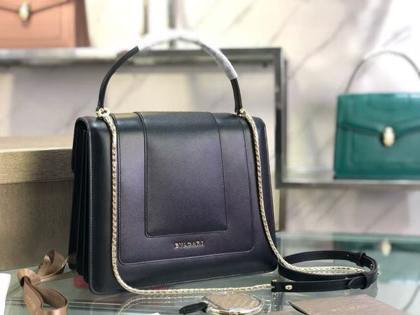 BVL Serpenti Forever Top Handle Bag 25 cm Black Calfskin GHW 188651