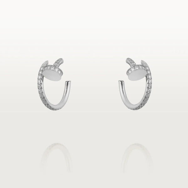 JUSTE EARRINGS 12.75MM SILVER DIAMOND