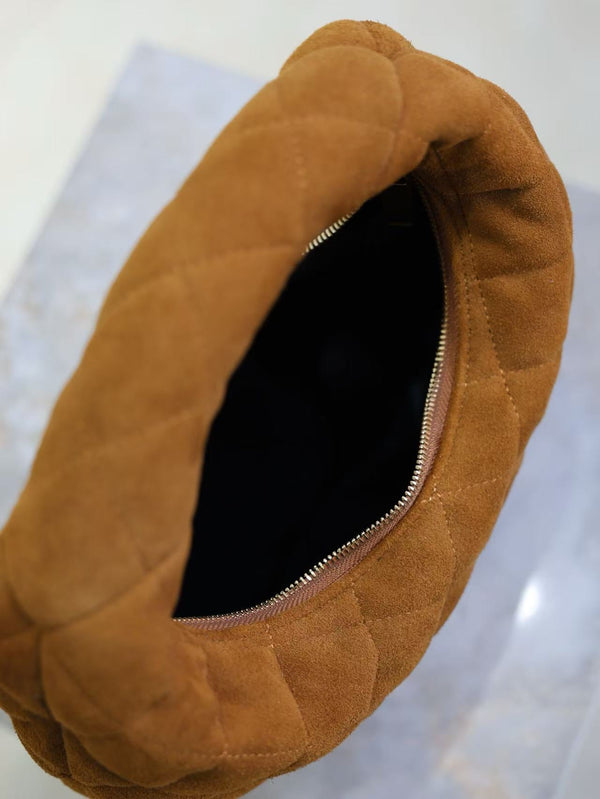 YSL Icarino Bag 17cm Brown Suede