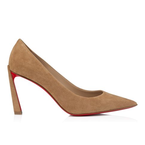 CL Condora Pumps 85mm Veau Velours Lionne Beige