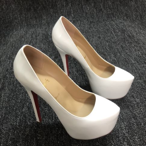 CL Daffodile Platform Pumps 160mm Patent Leather White