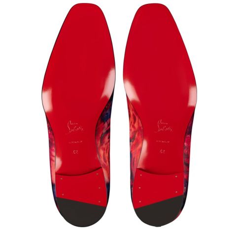 CL Dandy Chick W Loafers Roses Printed Crepe Satin Multicolor