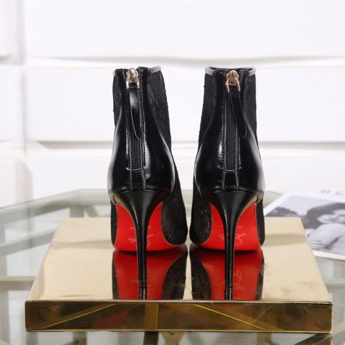 CL Gipsybootie Ankle Boots 90mm Lace Lame Specchio Black