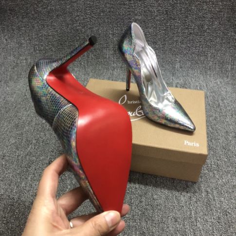 CL Hot Chick Pumps Iridescent Snakeskin Multicolor