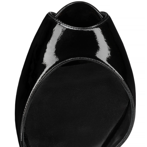 CL Jenlove Alta Pumps 120mm Pelle Verniciata Vog Nero