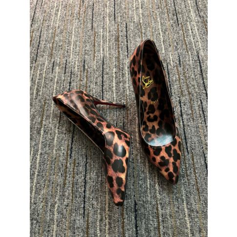 CL Kate Pumps 85mm Calf Leather Leopard