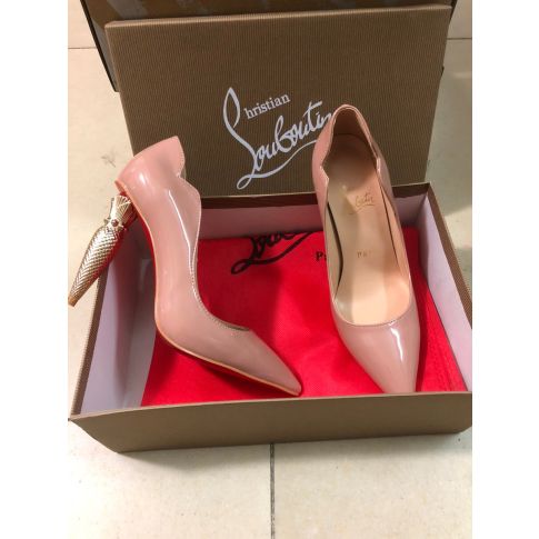 CL Lipchick Hot Chick Pumps 100mm Pelle Verniciata Leche