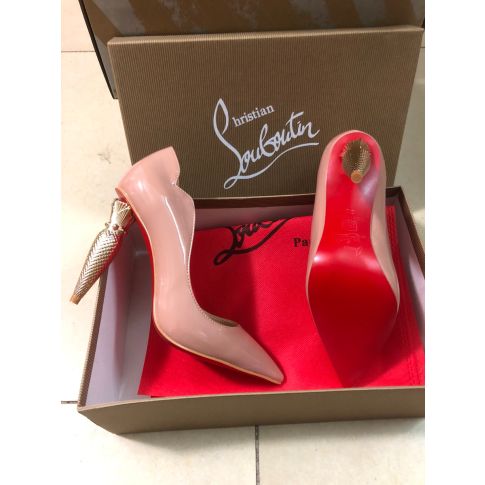 CL Lipchick Hot Chick Pumps 100mm Pelle Verniciata Leche