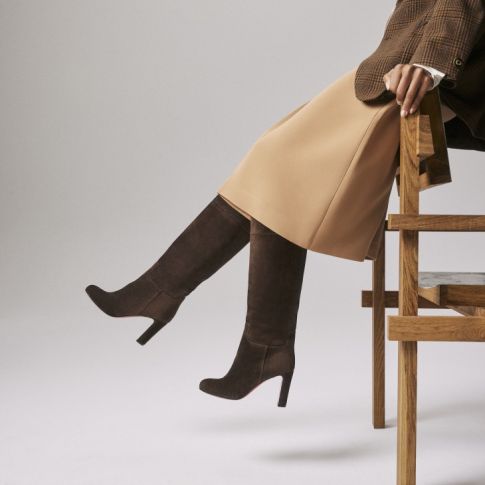 CL Loo Botta 85 Mm Boots Veau Velours Cosme