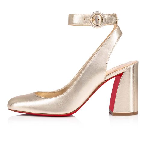 CL Miss Sab Sling Pumps 85mm Nappa Pelle Oro