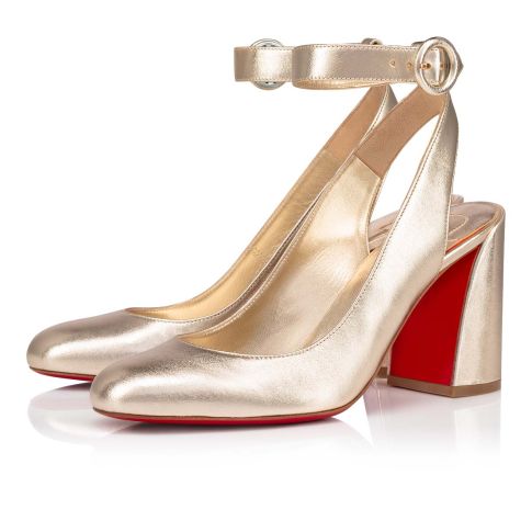 CL Miss Sab Sling Pumps 85mm Nappa Leather Gold