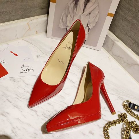 CL Pigalle Plato Pumps 100mm Patent Leather Red