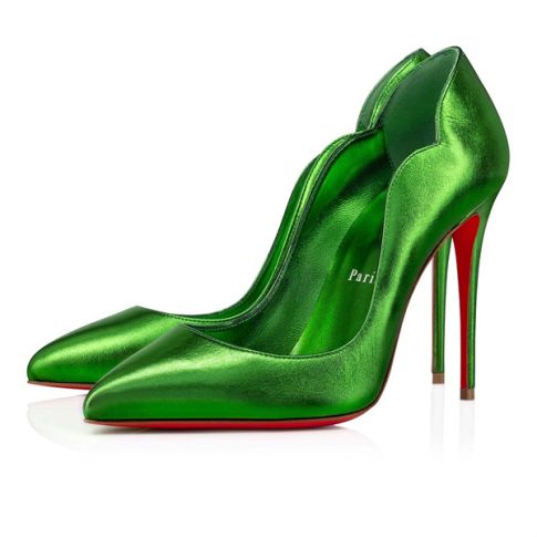 CL Pumps Hot Chick 100 mm Spinach/lin Spinach Leather