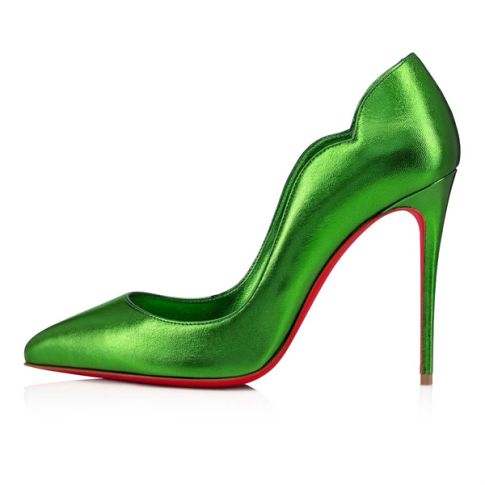 CL Pumps Hot Chick 100 mm Spinach/lin Spinach Leather
