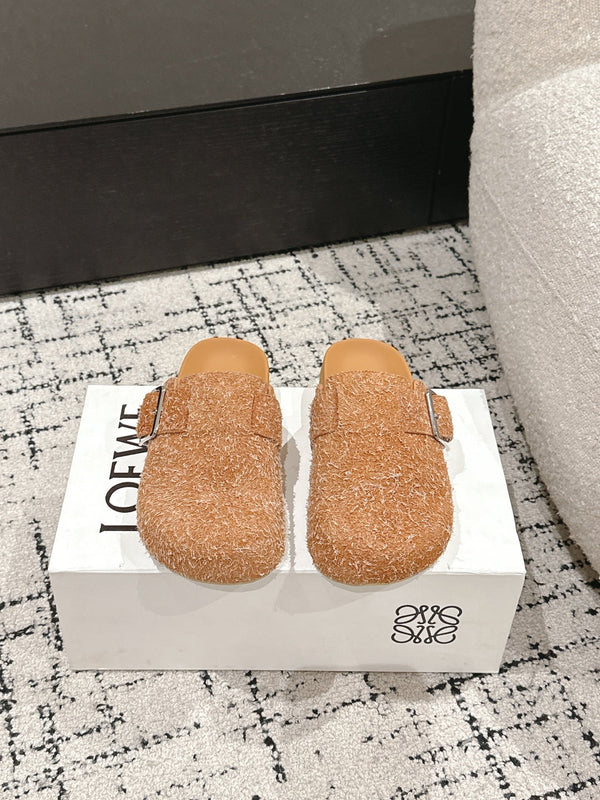 Loewe 25 Ease Buckle Mule Mutilcolor Suede