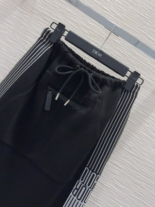 CD 25 Side Stripe LOGO Suit Black Cotton