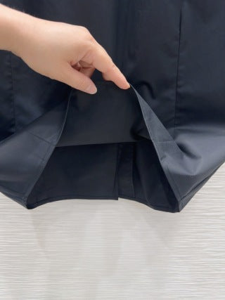 Prada 25 Logo Skirt Black and White Cotton