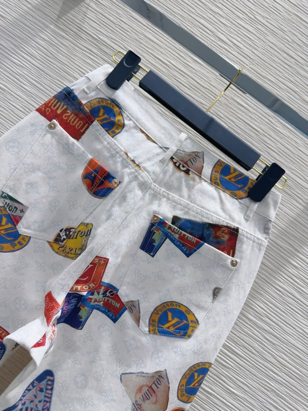 LV 25 Unique Logo Set Jacket Multicolor Cotton