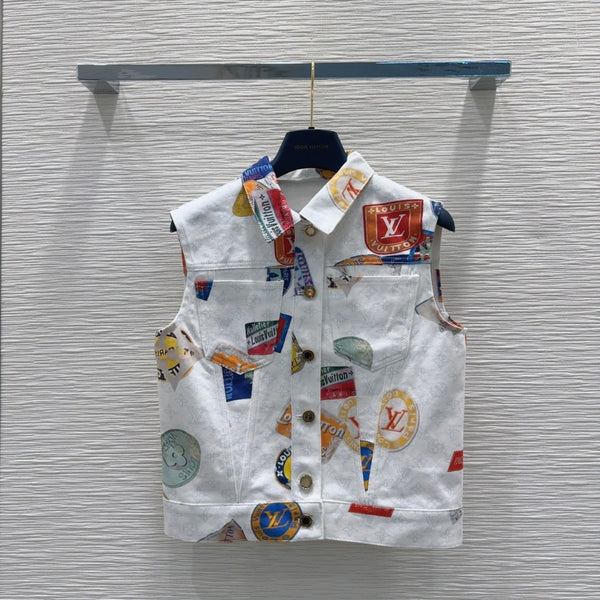 LV 25 Unique Logo Set Vest Multicolor Cotton