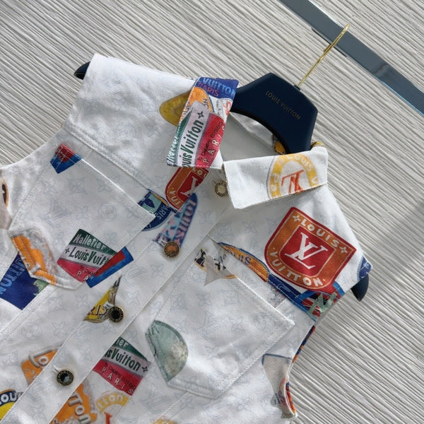 LV 25 Unique Logo Set Vest Multicolor Cotton