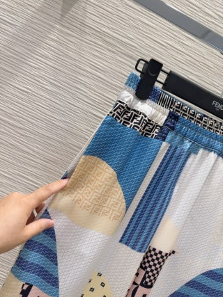 Fendi 25 Suit Blue Polyester Fiber