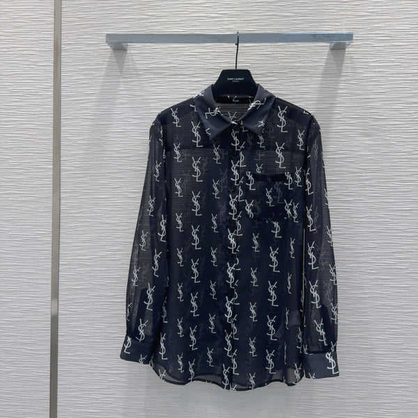 YSL 2025 Monogram Suit Black White Polyester