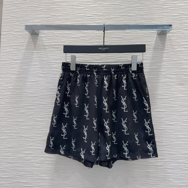 YSL 2025 Monogram Suit Black White Polyester