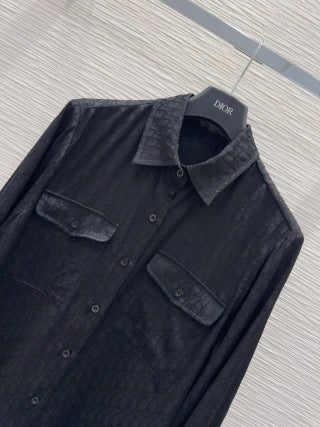 CD 25 Monogram Suit Black Silk Cotton