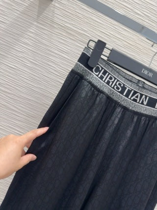 CD 25 Monogram Suit Black Silk Cotton