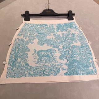 CD 25 Abito in maglia azzurro misto bianco viscosa poliestere