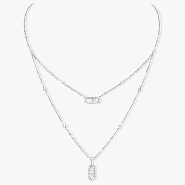 MOVE 2 ROW DIAMOND NECKLACE