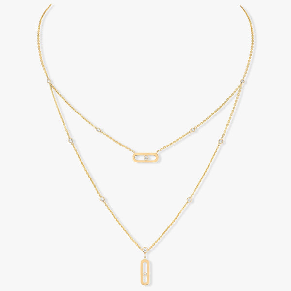 MOVE UNO 2 ROW DIAMOND NECKLACE