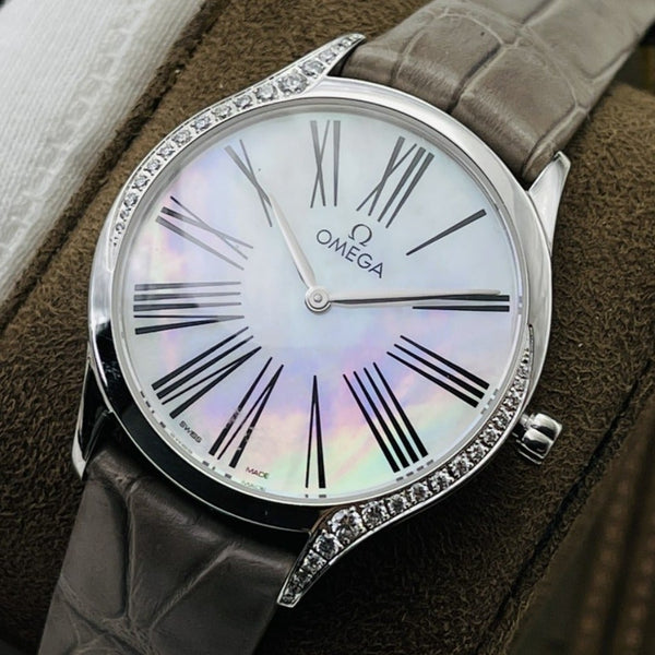 DE VILLE TRESOR QUARTZ 36MM GREY FOR LADY