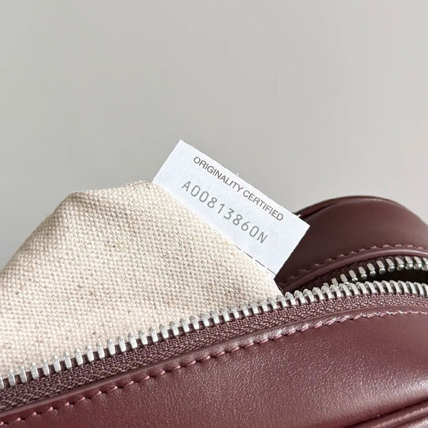 BV 25 Small Intrecciato Camera Bag 24.5cm Barolo Cowhide HW