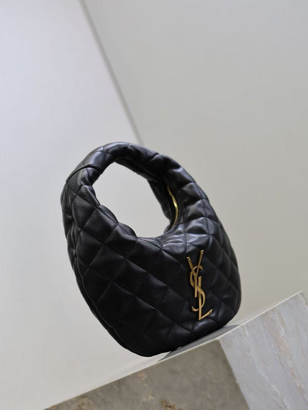 YSL Icarino Bag 17cm Black Sheepskin