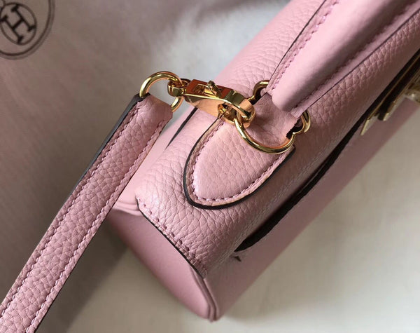 HM KELLY 28CM PINK TOGO LEATHER GOLD HARDWARE