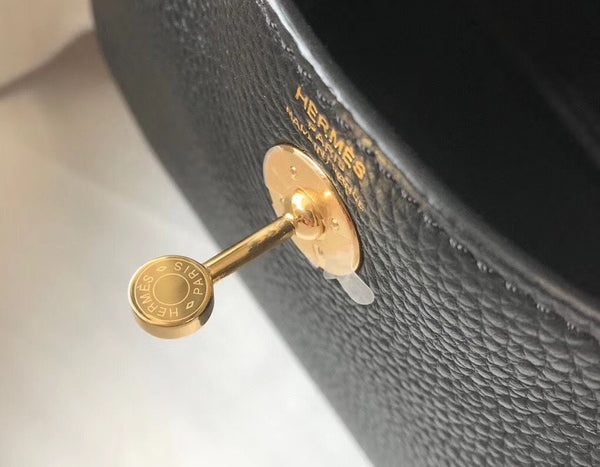 HM Mini Lindy 20cm Nero Clemence Pelle