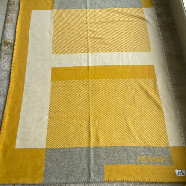 HM Riviera Blanket Yellow Wool Cashmere