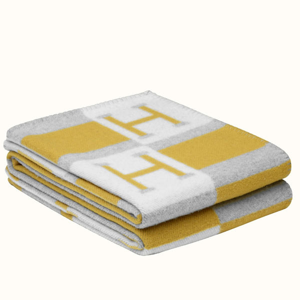 HM Avalon Throw Blanket Jaune Wool Cashmere