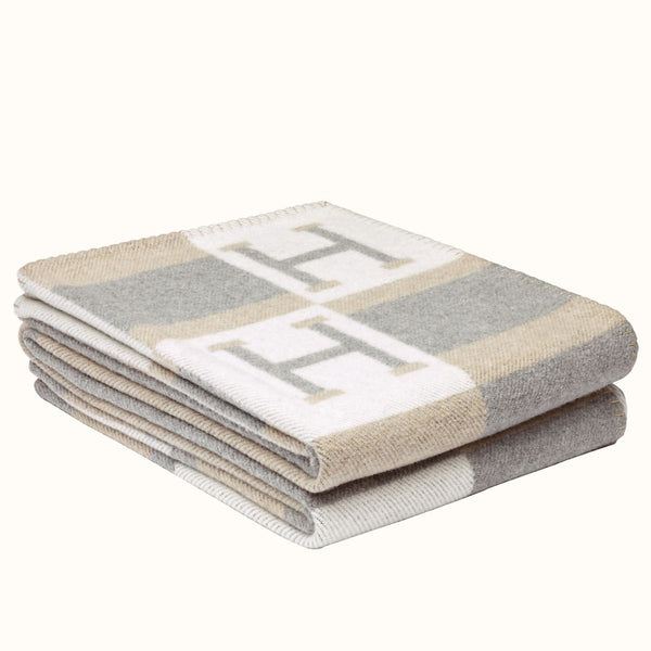 HM Avalon Throw Blanket Natural Wool Cashmere