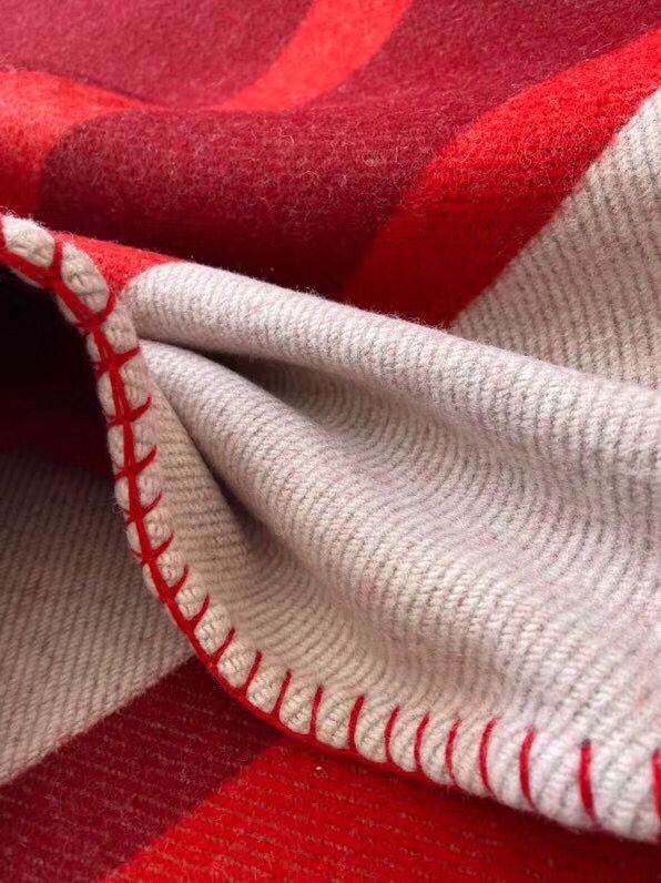 HM Avalon Throw Blanket Red Wool Cashmere