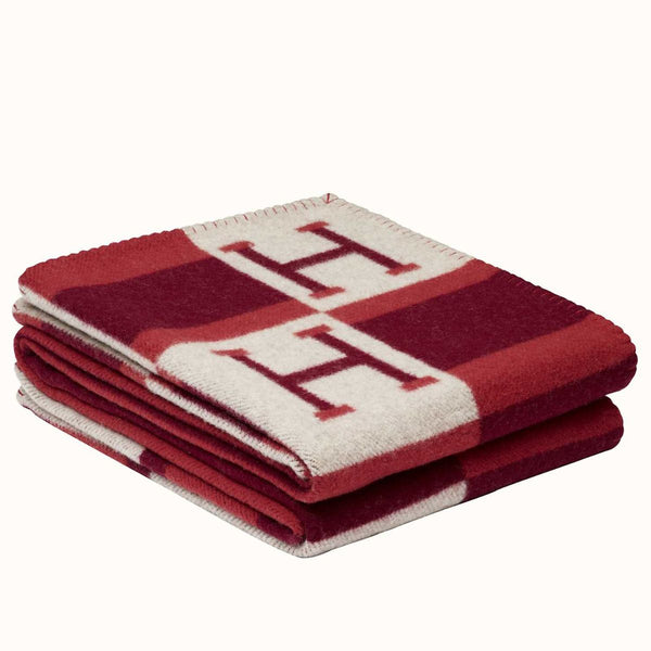 HM Avalon Throw Blanket Red Wool Cashmere