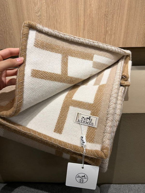 HM Ithaque Blanket Beige Wool Cashmere