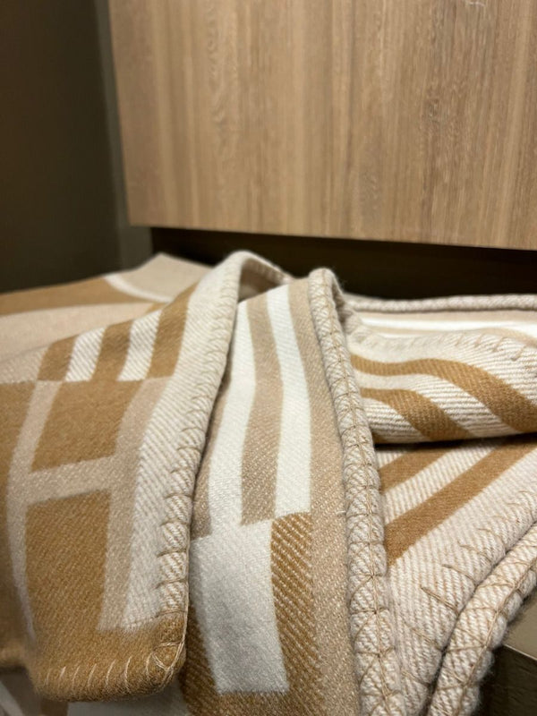 HM Ithaque Blanket Beige Wool Cashmere