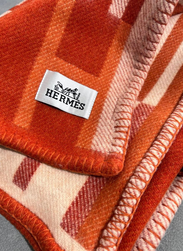 HM Ithaque Blanket Cuivre Wool Cashmere