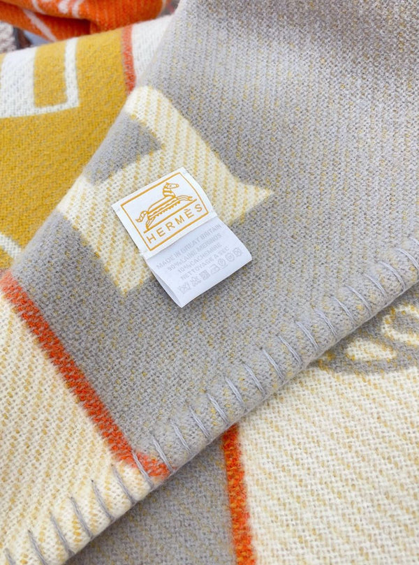 HM Avalon Epopee Blanket Jaune Wool Cashmere